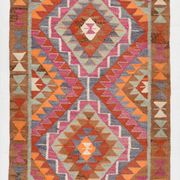 Tapis coureur vintage kilim fait à la main 3x12, 102x362 cm