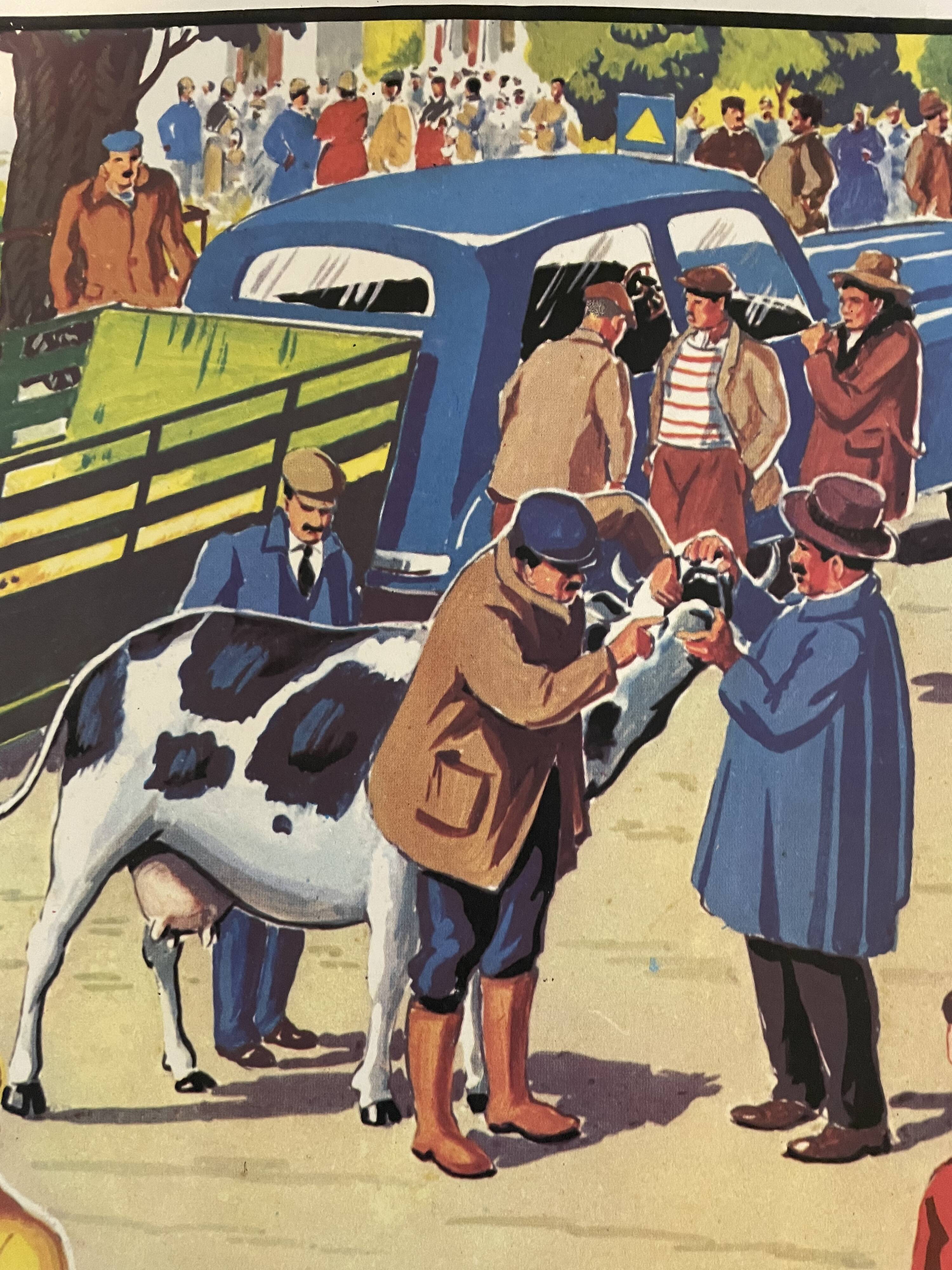 Vintage mdi school poster "the market, the fair
