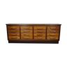 German industrial apothecary furniture in walnut in the middle of the twentieth century