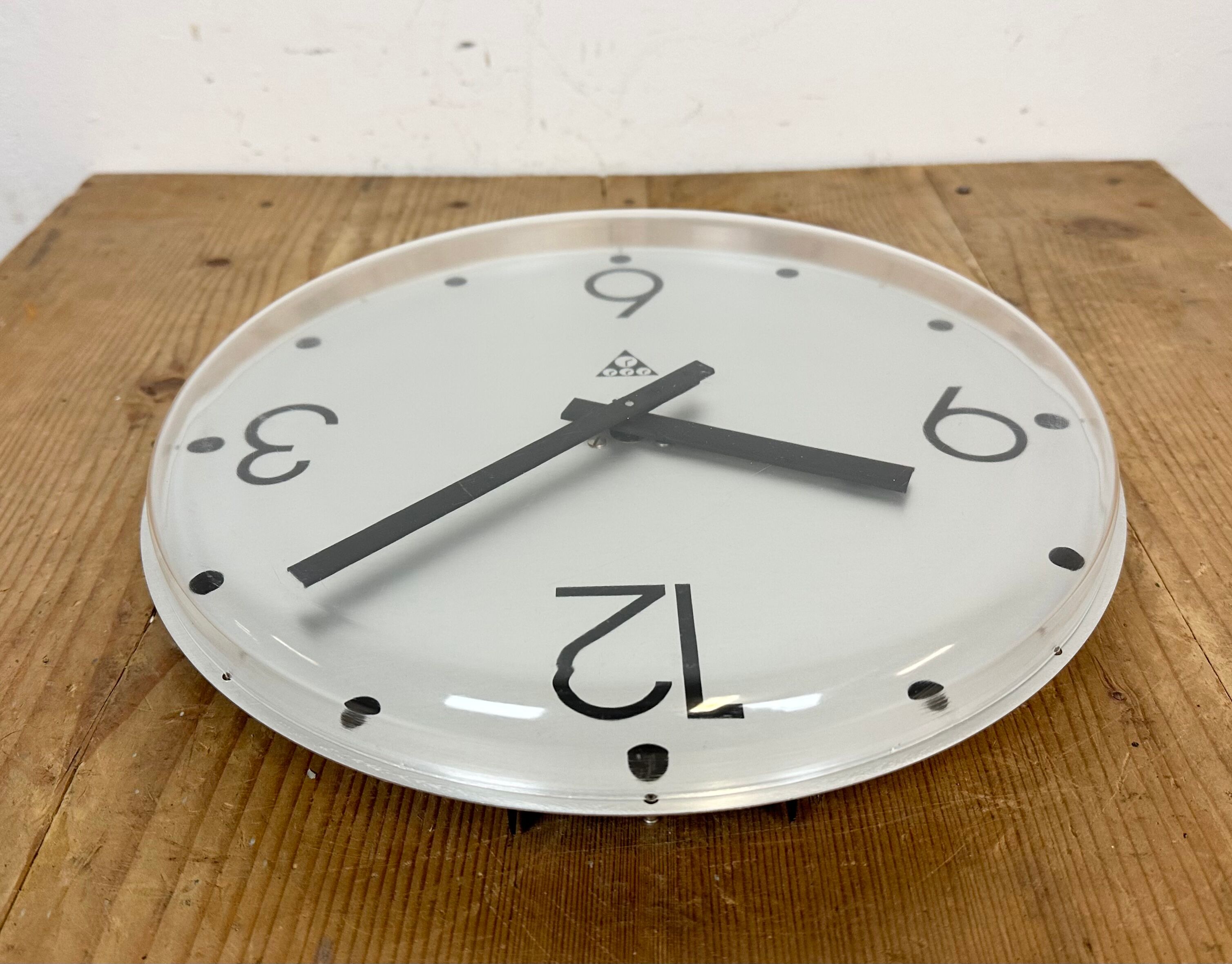 Vintage Office Wall Clock from Pragotron, 1980s