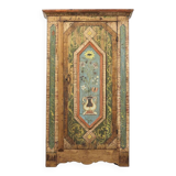 Folk art painted wedding cabinet
