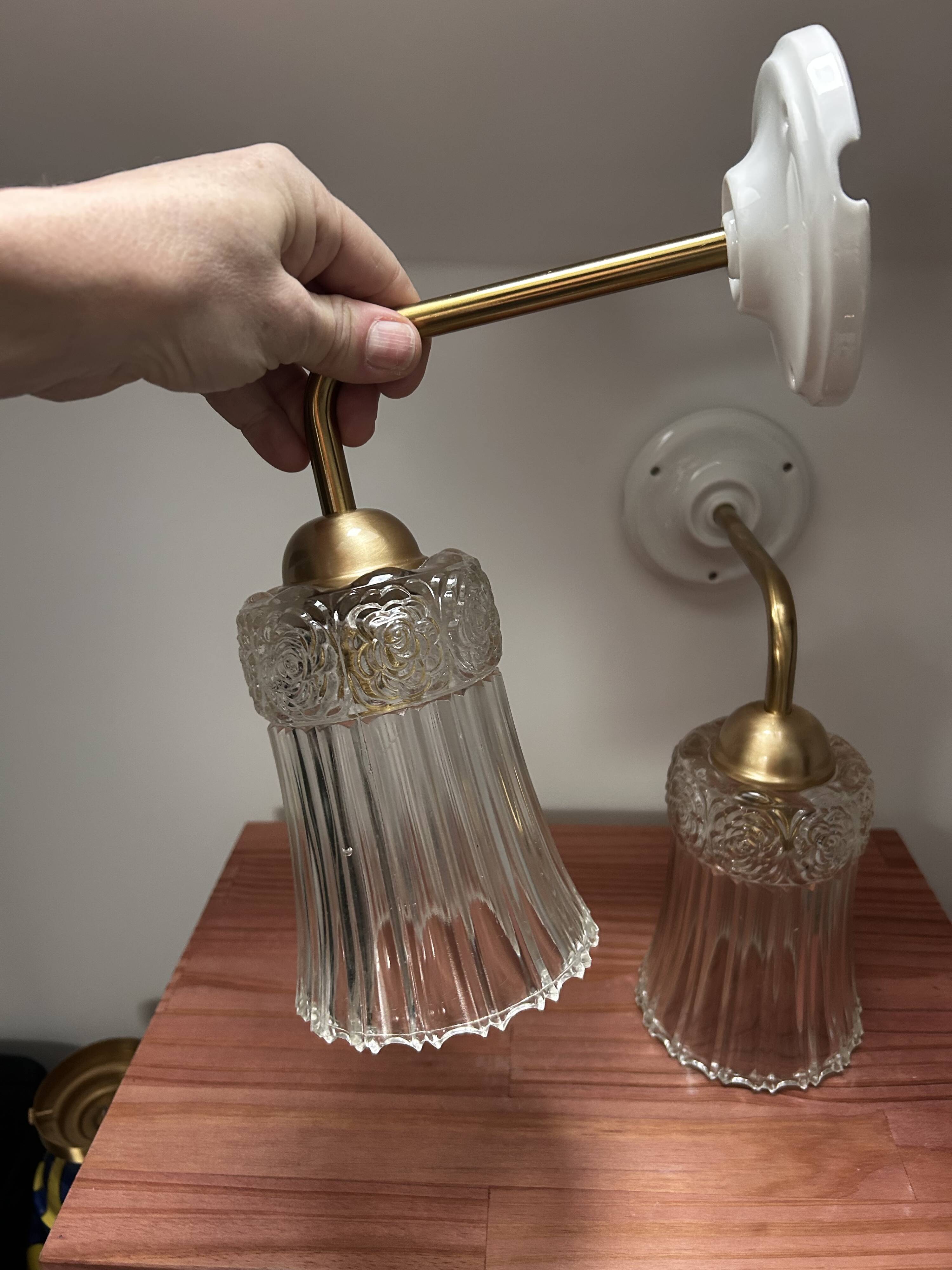 Pair of Art Deco wall lights