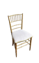 Napoleon III chair in gilded bamboo wood and beige cotton.