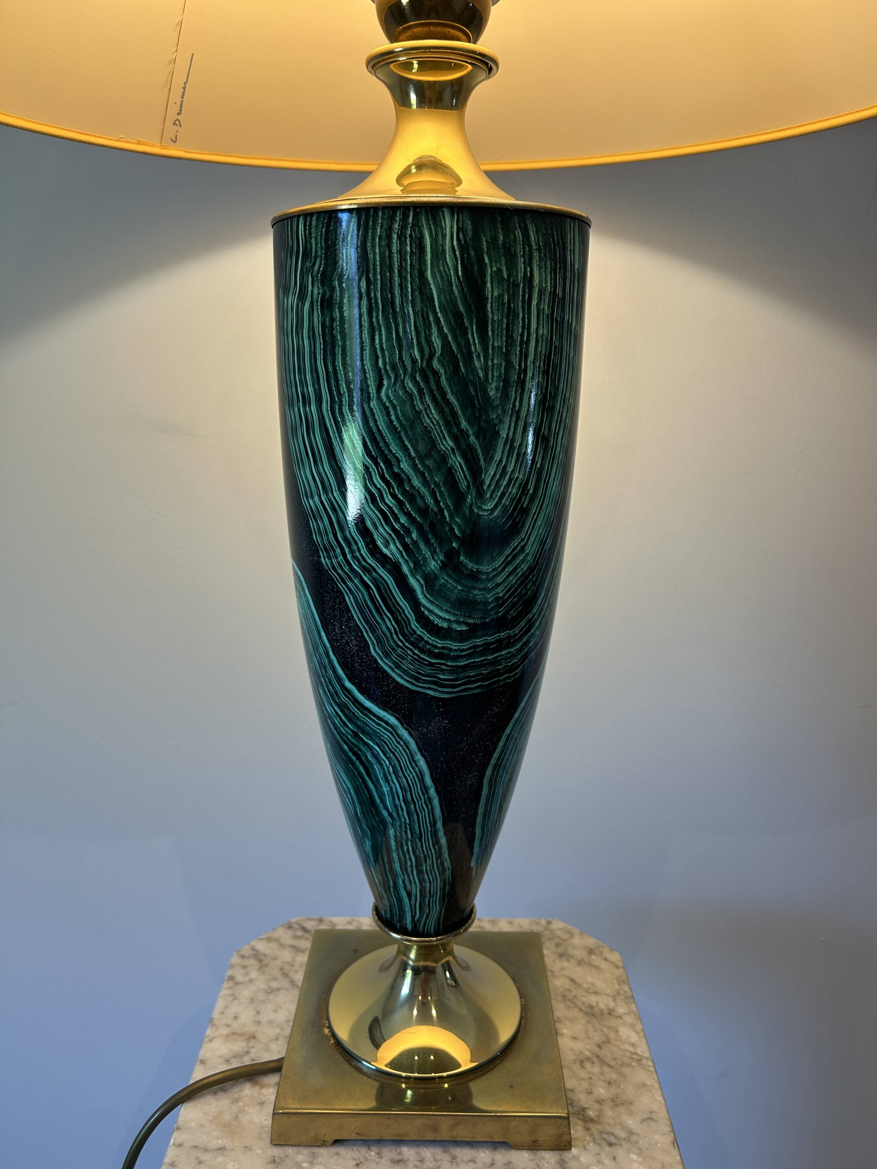 Superb ceramic lamp from the house "Le Dauphin".