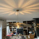 Suspension florale lin et rotin