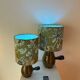 2 vase lamps made from French bistro pitchers, 1960s.