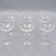 6 Vintage-Style Crystal Champagne Coupes, 1960s Style