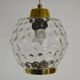 Glass and Brass Pendant Lamp, 1960s, Sweden