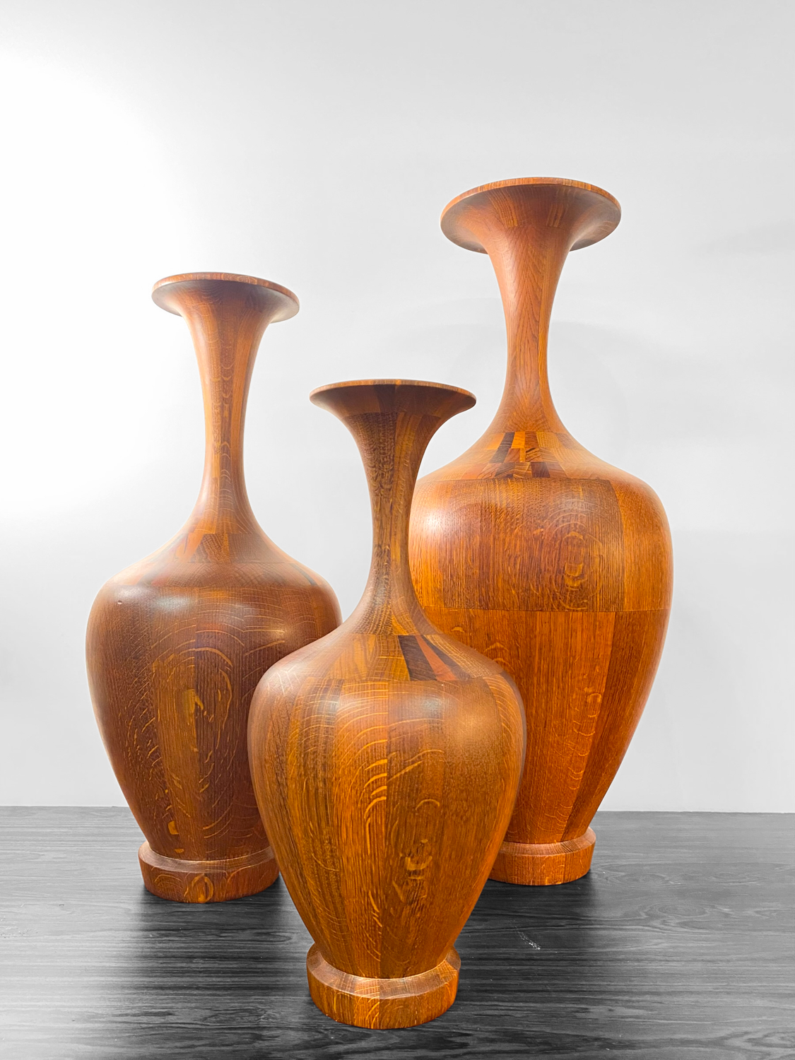 Set of 3 Maurice Bonami vases
