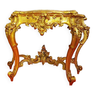 Console gilded wood 4 feet XIX