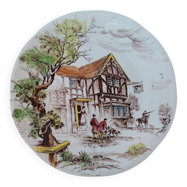Assiette Gien Ludlow Chasse à cour
