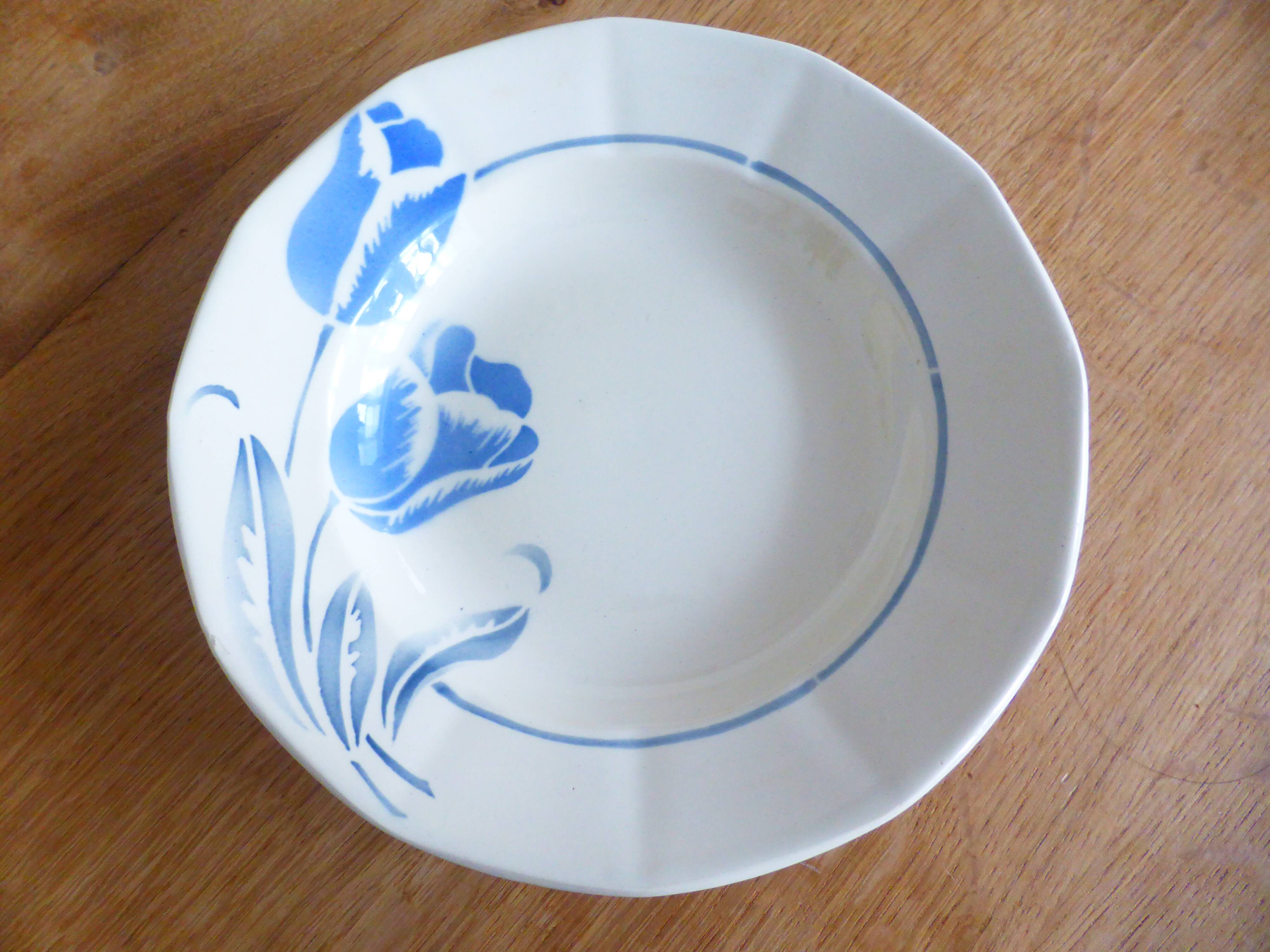 Vintage hollow plate Digoin Sarreguemines 221286
