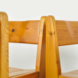 Brutalist pine dining chairs by Ate van Apeldoorn for Houtwerk Hattem, Netherlands 1970s