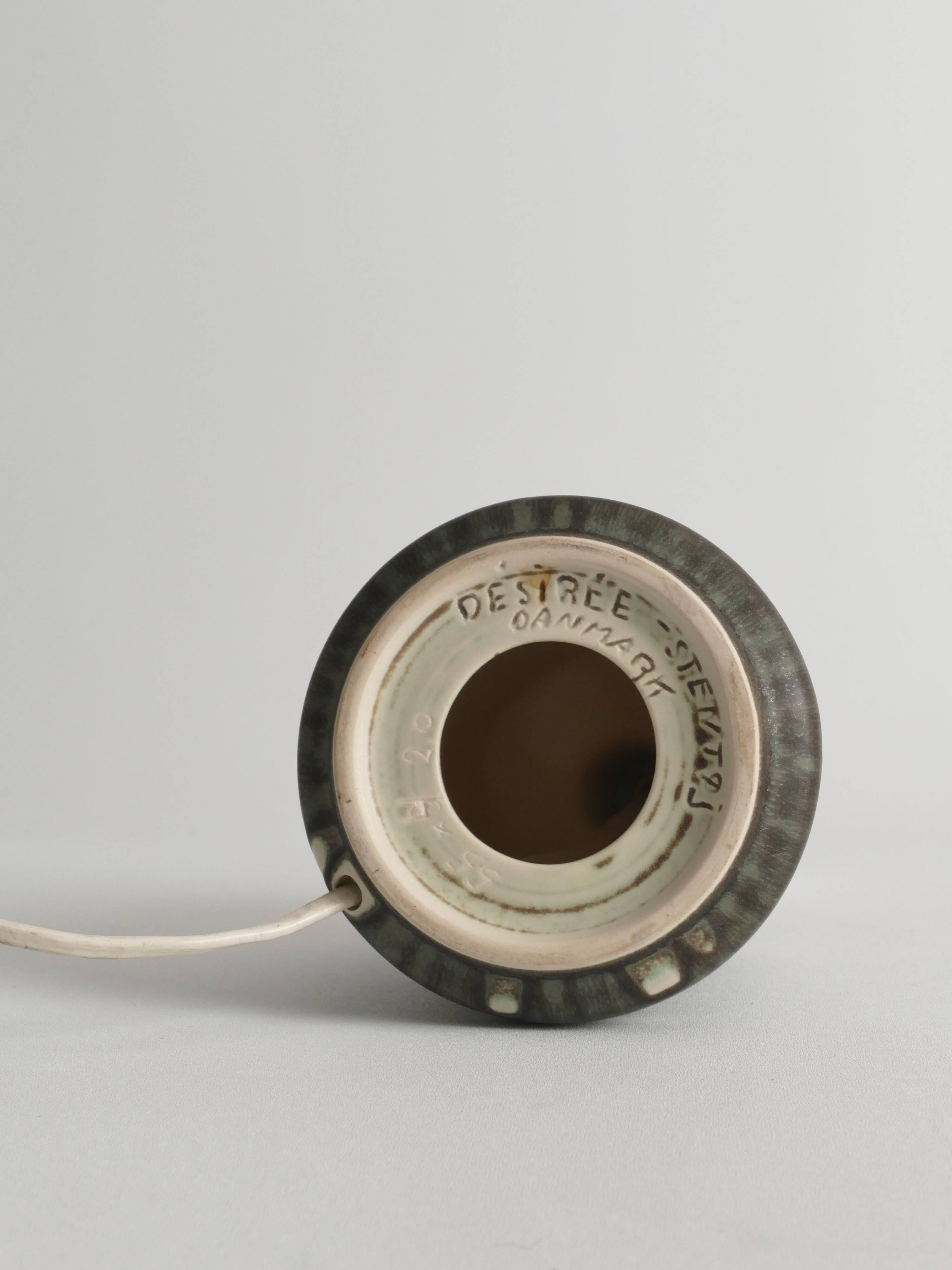 Scandinavian Modern Stoneware Table Lamp, Desiree Stentøj, 1960s