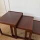 Nest of tables in teak from the 1960s.