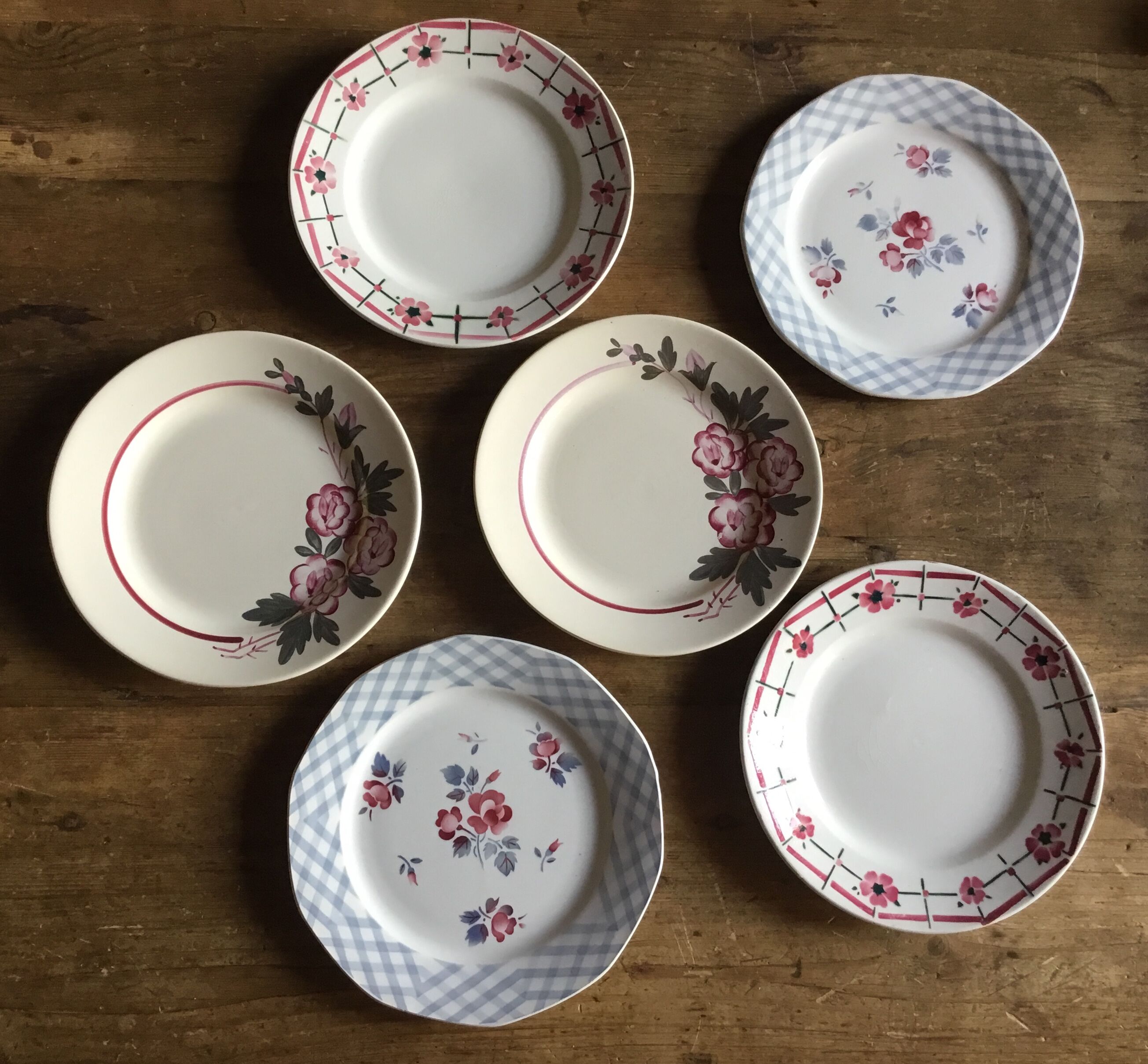Digoin Sarreguemines dessert plates