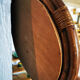 Round rattan mirror