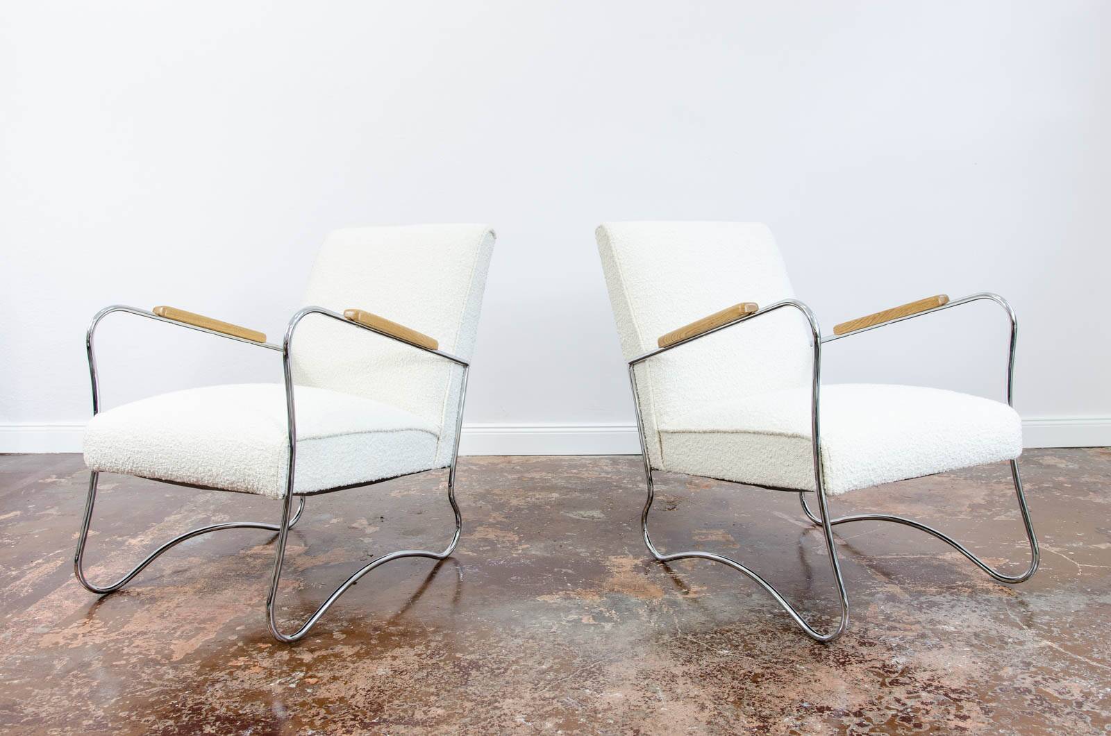 Fauteuils de style Bauhaus par FMW, années 1950, Pologne, ensemble de 2.