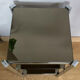 1970s sofa end harness in chromed metal, 3 removable shelves smoked mirrors (available)