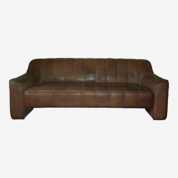 De Sede DS44 buffalo leather 3-seater sofa, 1970s