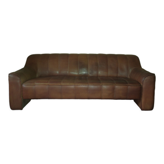De Sede DS44 buffalo leather 3-seater sofa, 1970s