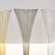 Ensemble vintage de six flûtes colorées en verre de Murano soufflé à la main, Italie