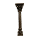 Asia XIXth century: magnificent pedestal column in hard wood carved around 1880