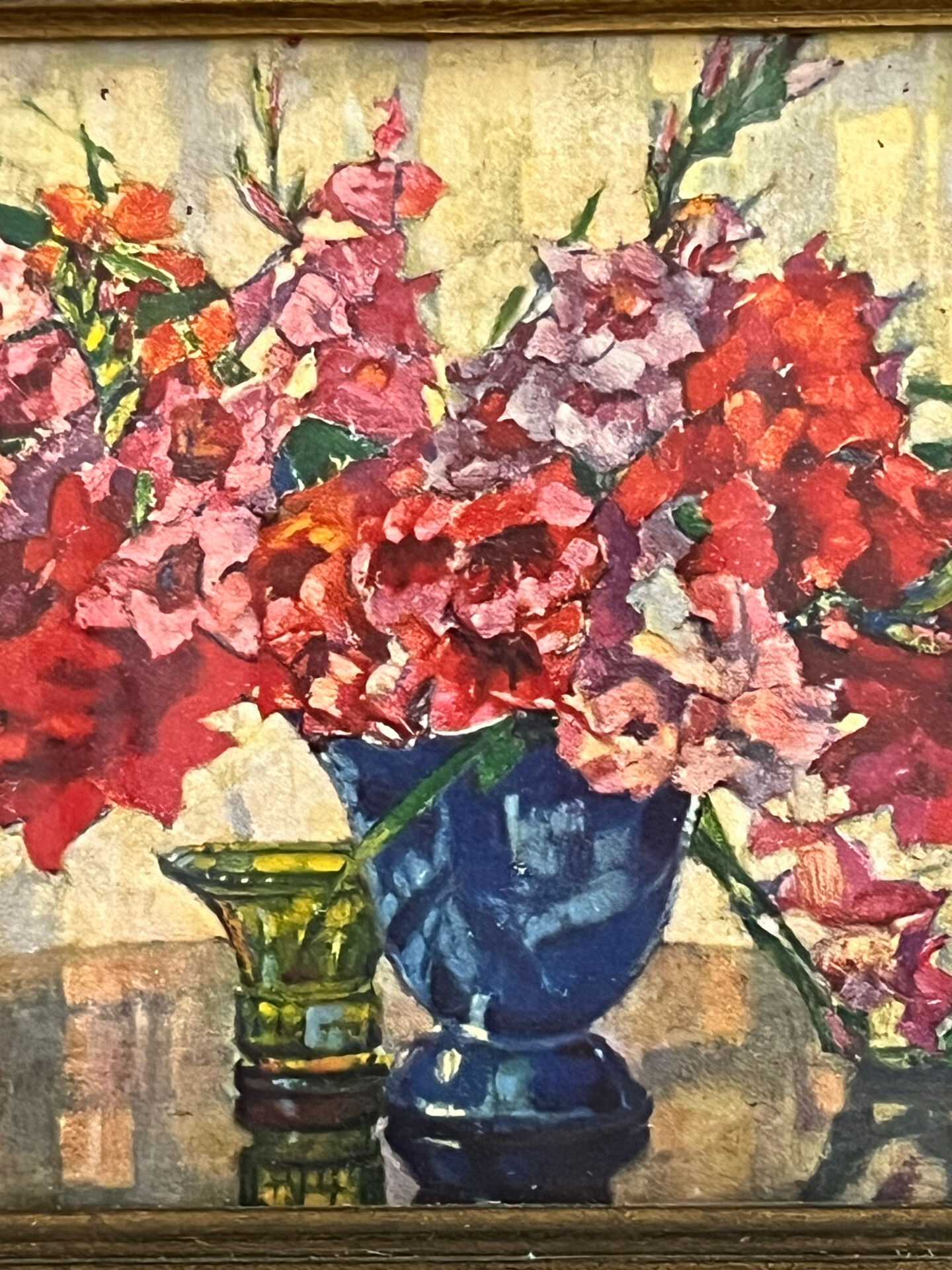 Tableau, bouquet de fleurs signée
