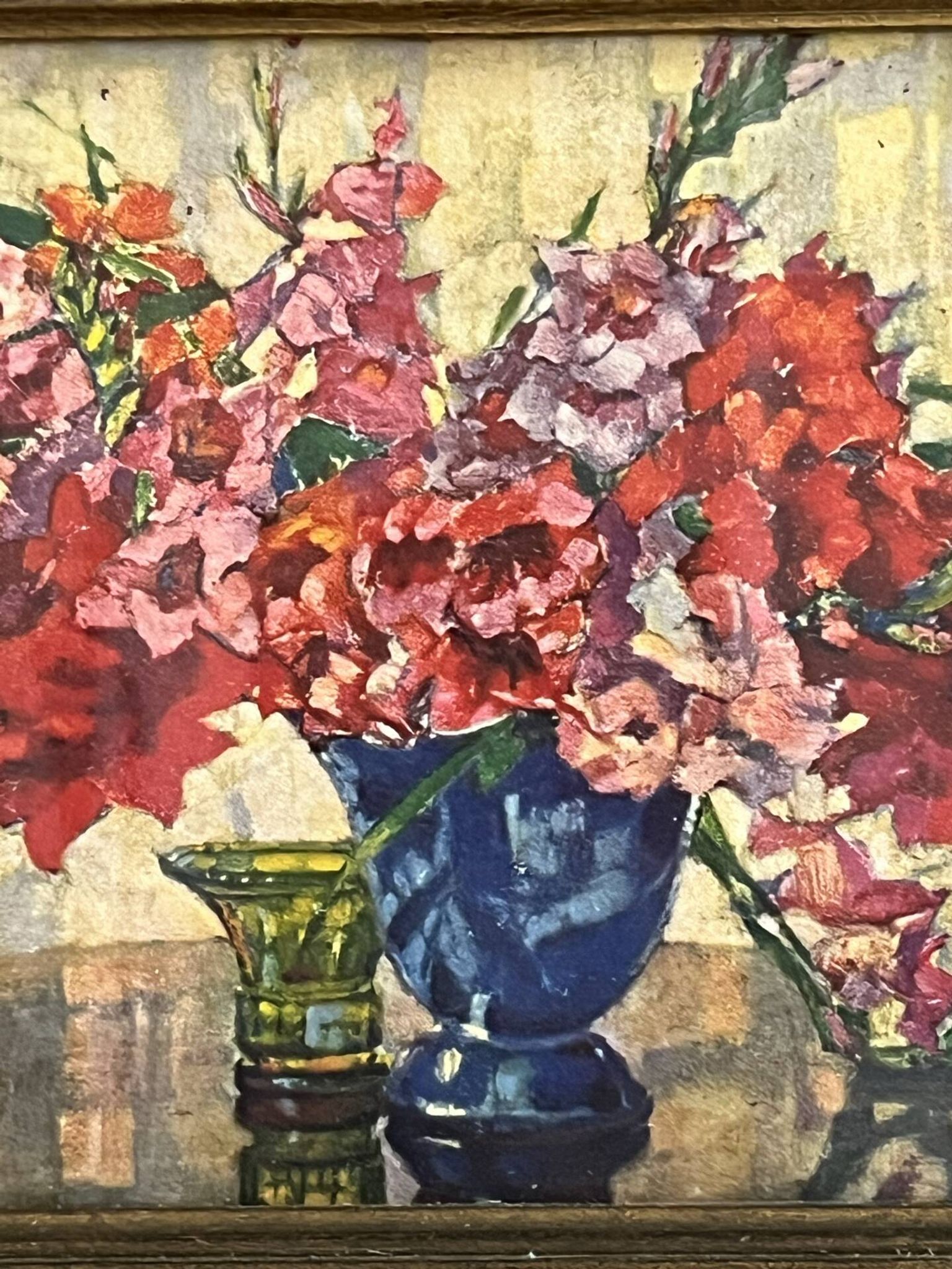 Tableau, bouquet de fleurs signée