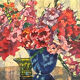 Tableau, bouquet de fleurs signée