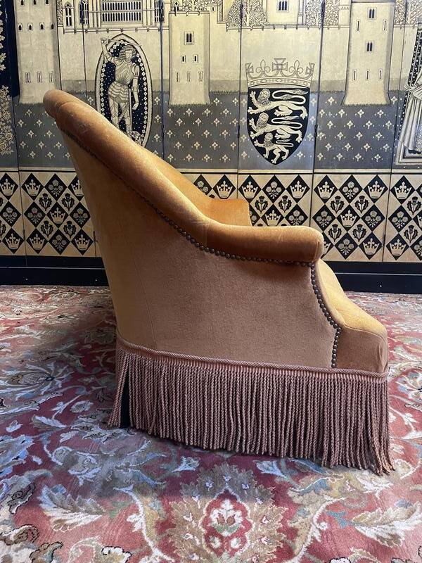 Sofa - Napoleon III toad bench in GOLD velvet