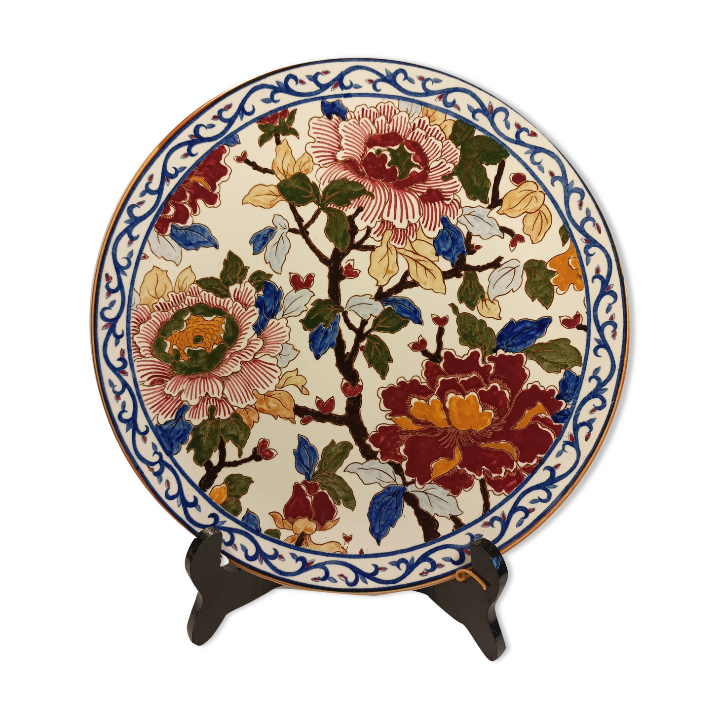 Gien pie dish model peony