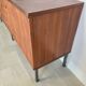 Modernist teak enfilade vintage 1960s design by Louis Paolozzi.