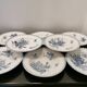 Sarreguemines ceramic soup plate, Flore model in blue sold individually