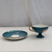 Old porcelain chocolate cup and saucer of Paris Dimension: height -8.5cm- D-11.5cm-