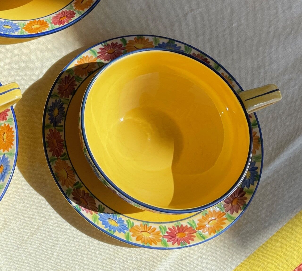 Lunches or chocolate cups, antique, earthenware from Provence