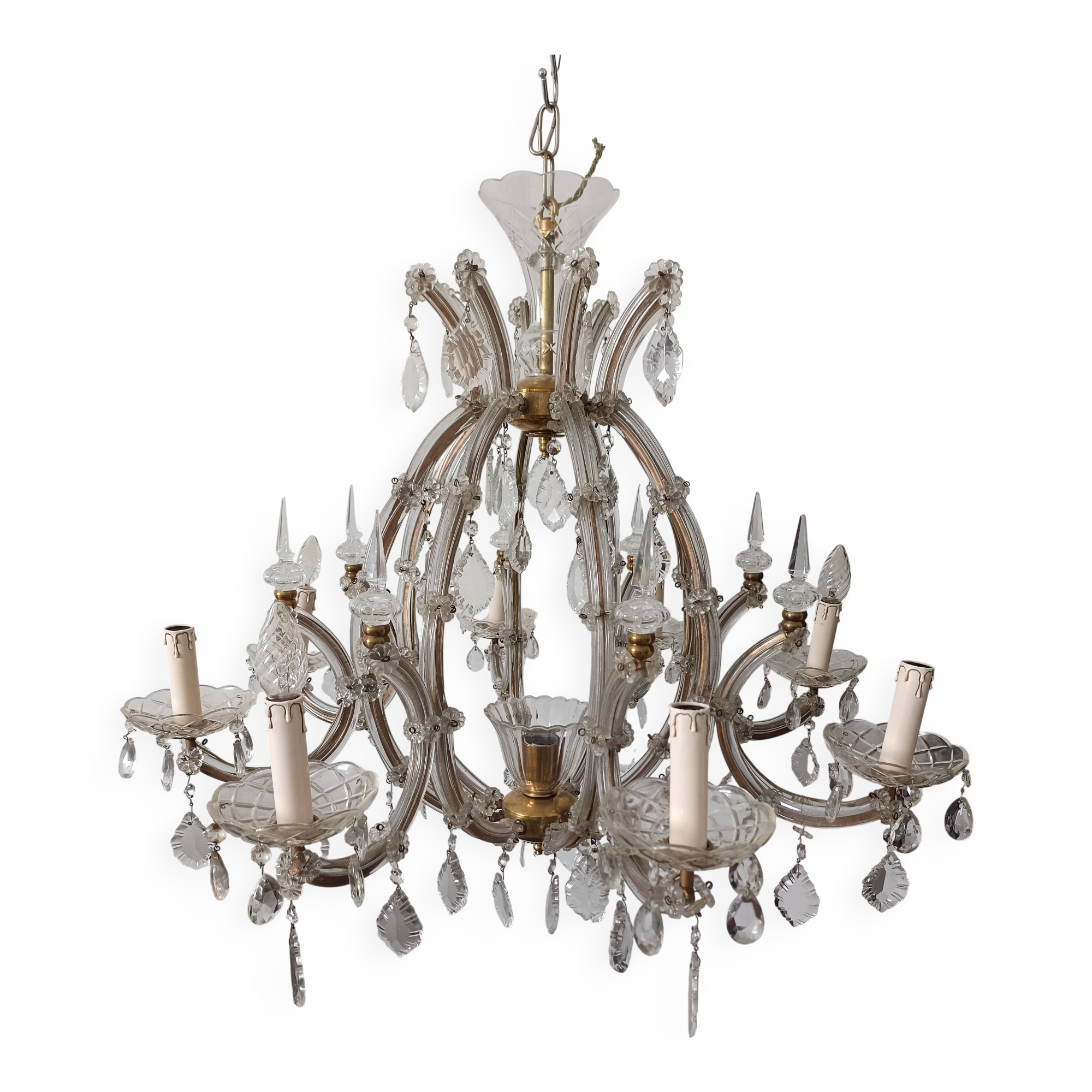 Glass pendant chandelier
