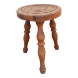Old small farm stool, tripod, 1950's