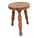 Ancien petit tabouret de ferme, tripode, 1950's