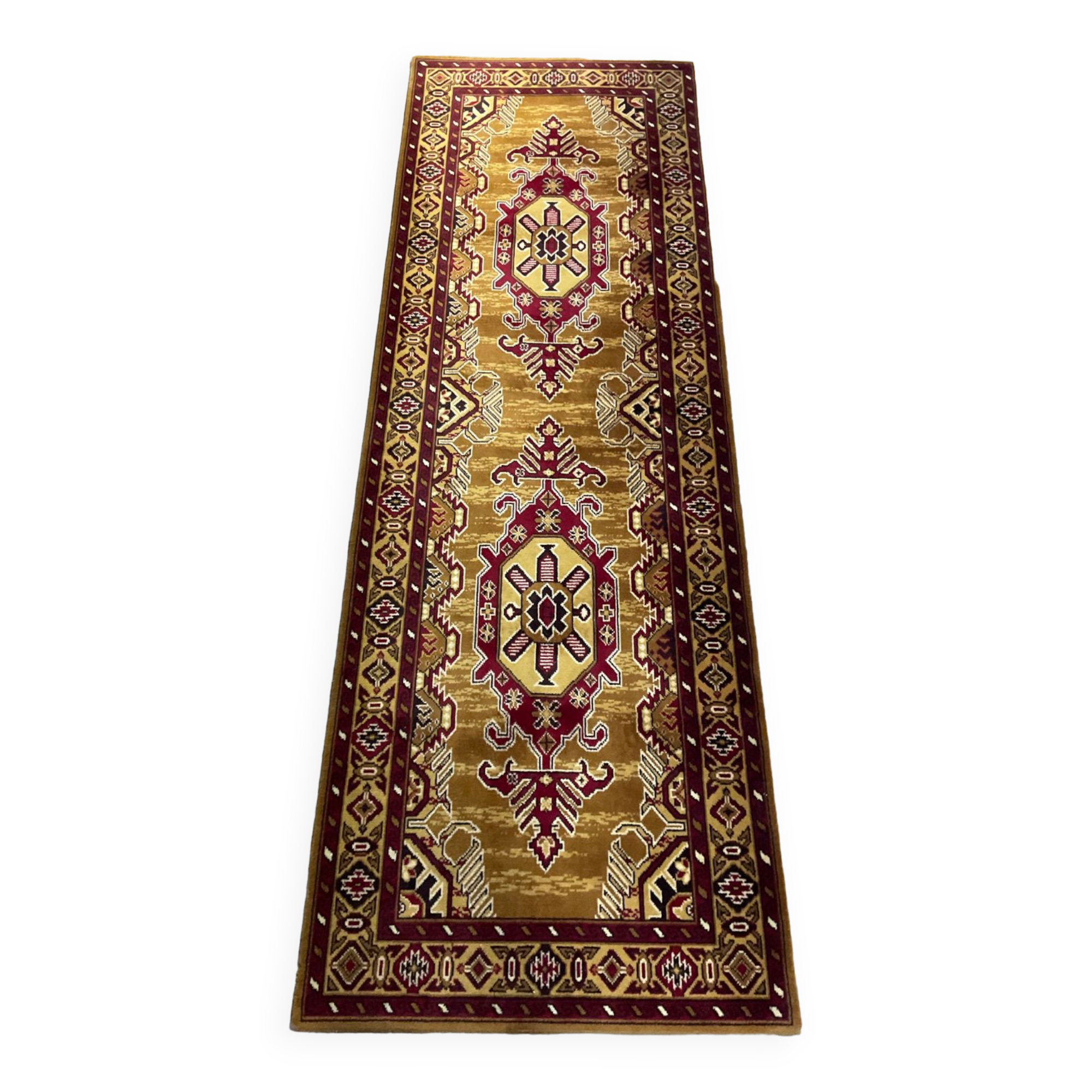 Vintage pure wool carpet 244x83