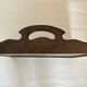 Antique wooden tray with marquetry signed Gallé