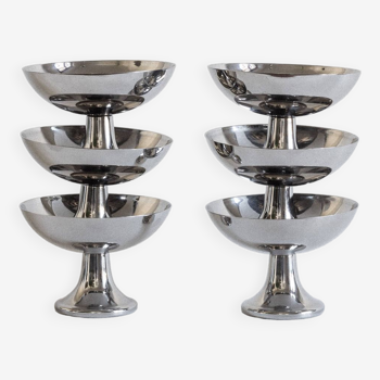 Set de six coupes à glace, Alfra Alessi, Italie, années 50/70