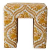 70′ fabric pouf stool