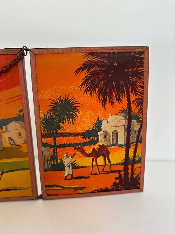 Miroir triptyque de barbier orientaliste, 1920