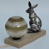 Old bedside lamp art deco nightlight rabbit dlg benjamin rabier