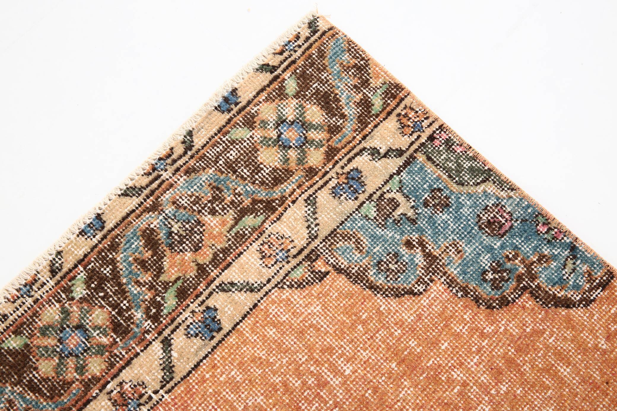 3x12 Oriental Orange Persian Runner Rug, 89x384Cm