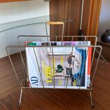 Vintage gold metal magazine rack