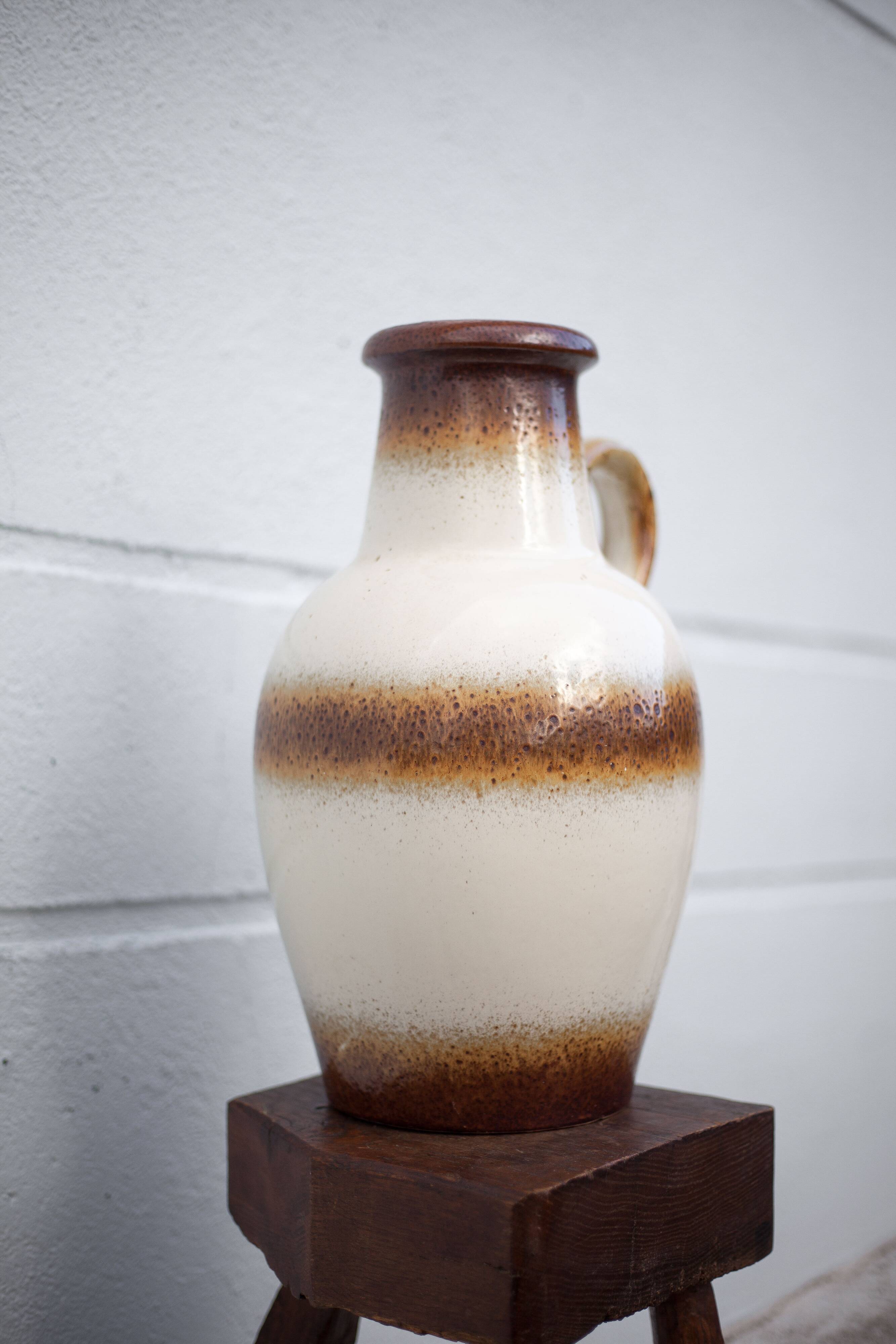 Large West Germany ceramic vase, scheurich Keramik vase, decorative vase, floor vase, 60's