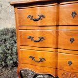 Louis XV style crossbow commode in cherry wood