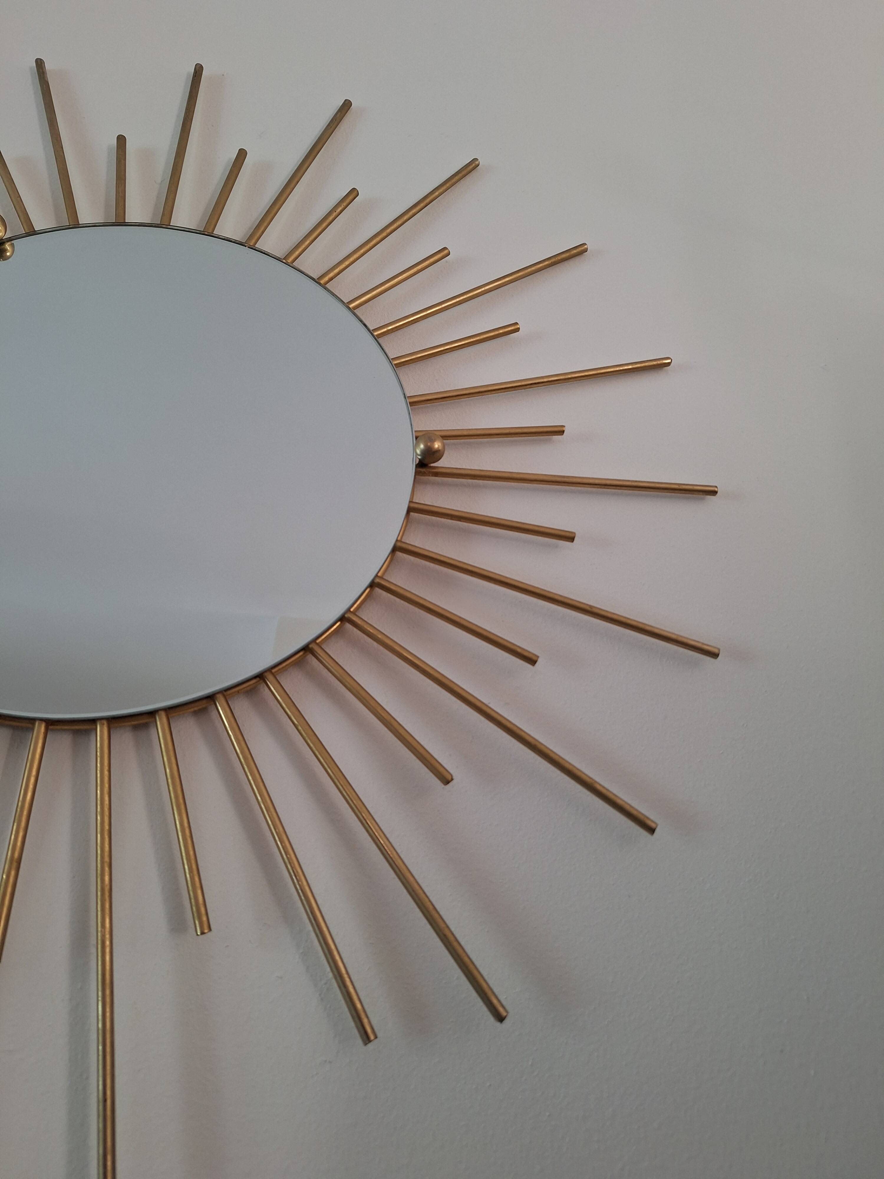 Vintage sunburst mirror